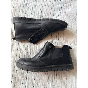 Finn Comfort Women’s Black Leather Chelsea Boot Zip Up Size 7.5